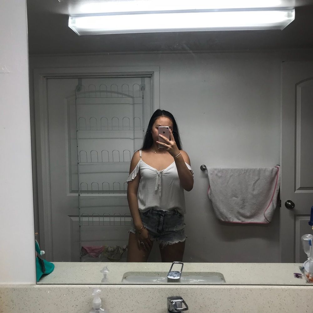 Hollister white tank top